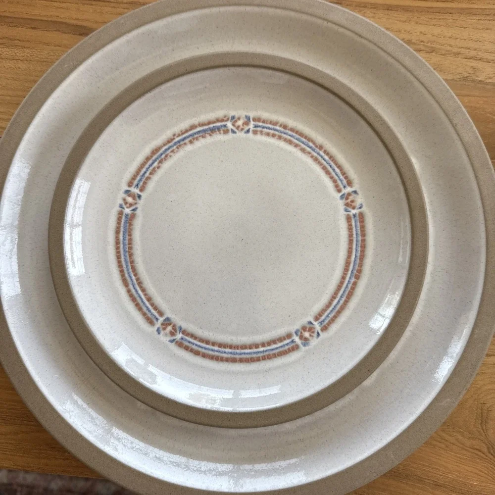 Vintage 18 Pieces Midwinter Stonehenge Marin Dinner/Bread Plates and Bowls Set 6